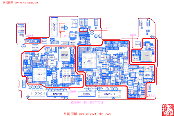 OPPO 2DB091印度版-位置图boardview