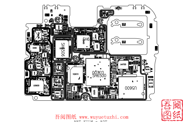 红米RedmiK30S主板电路原理图位置图，小板位置图