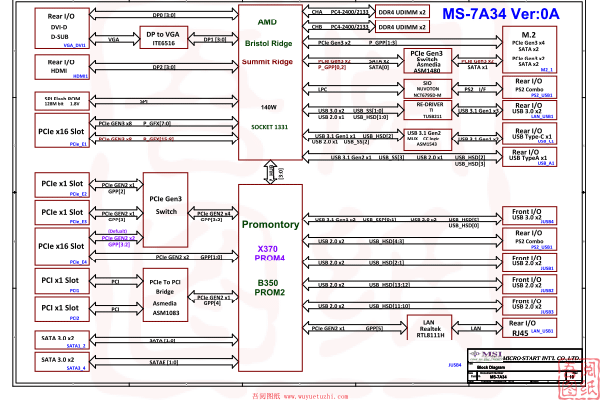 微星MS-7A34显卡维修电路图