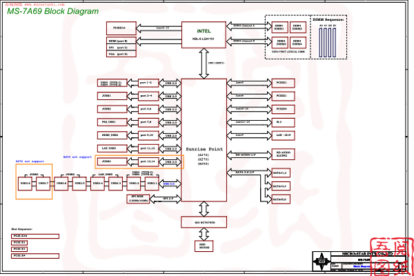 微星MS-7A69显卡维修电路图