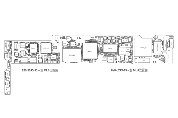 iPadmini1 3G版+WiFi版电路位置图