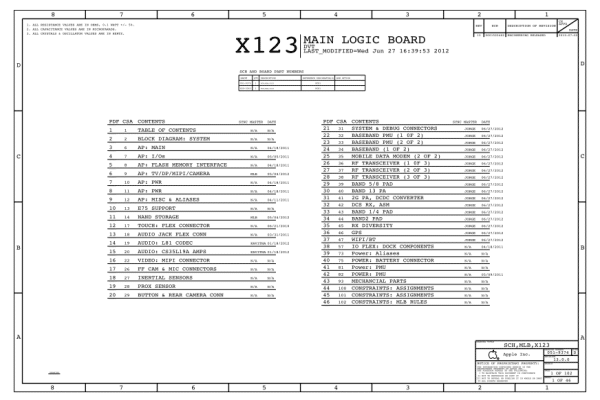 iPad mini1 3G版+WiFi版电路位置图