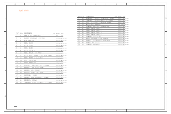 iPad mini2 4G版+WIFI版电路位置图