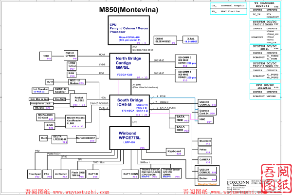 Sony MBX-204 M850电路图