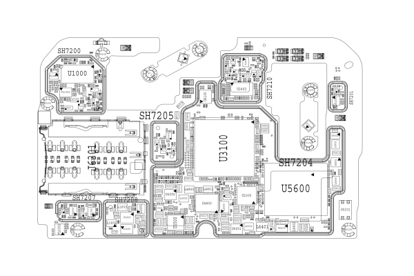 红米Note10Pro维修图纸资料K10A-主板+小板电路位置图