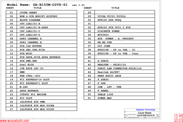 GA-B150M-D2VX-SI电路图