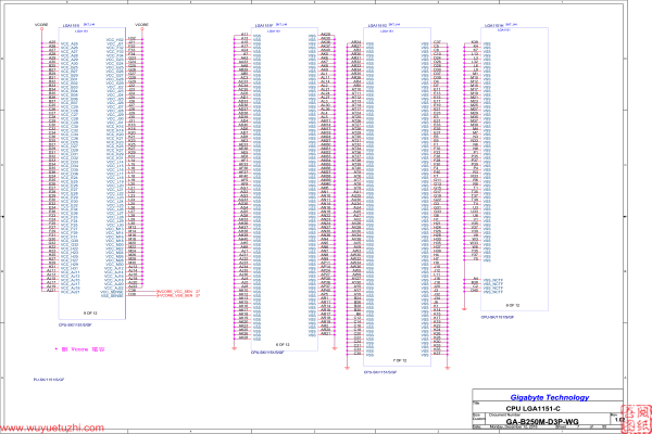 GA-B250M-D3P WG Rev1.02电路图