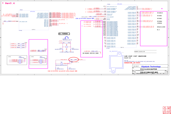 技嘉 GA-H110M-D2P-WG REV1.0电路图资料