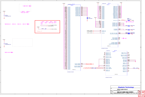 GA-H110M-S2H-DDR3 Rev1.0 电路图