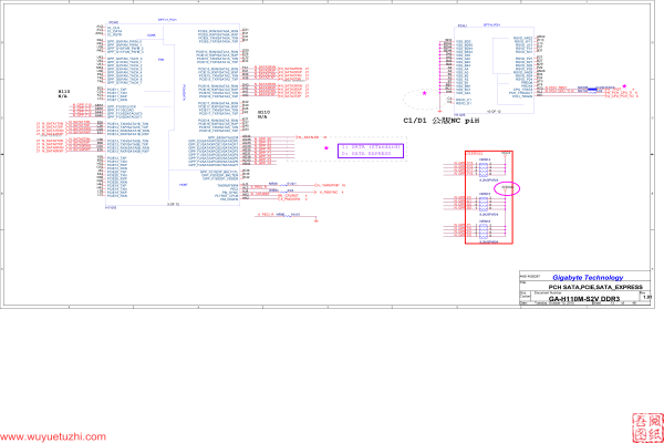 GA-H110M-S2V DDR3 Rev1.01电路图