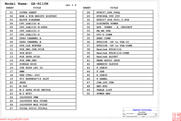 GA-H110N Rev1.0电路图