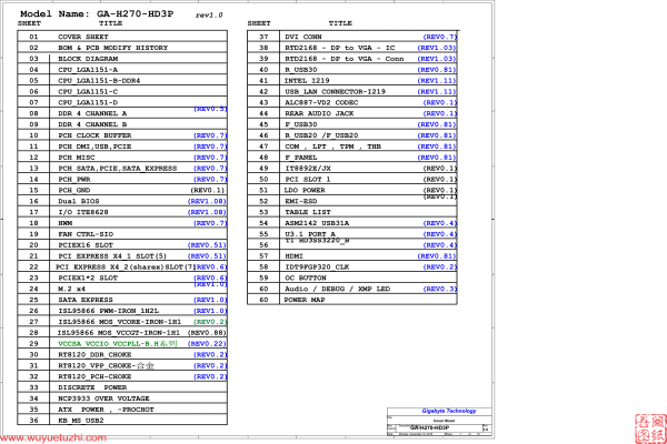 GA-H270-HD3P Rev1.0电路图