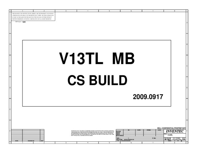 戴尔 Dell 1310A22966-0-MTR Vostro V13TL MB RevA01 电路原理图