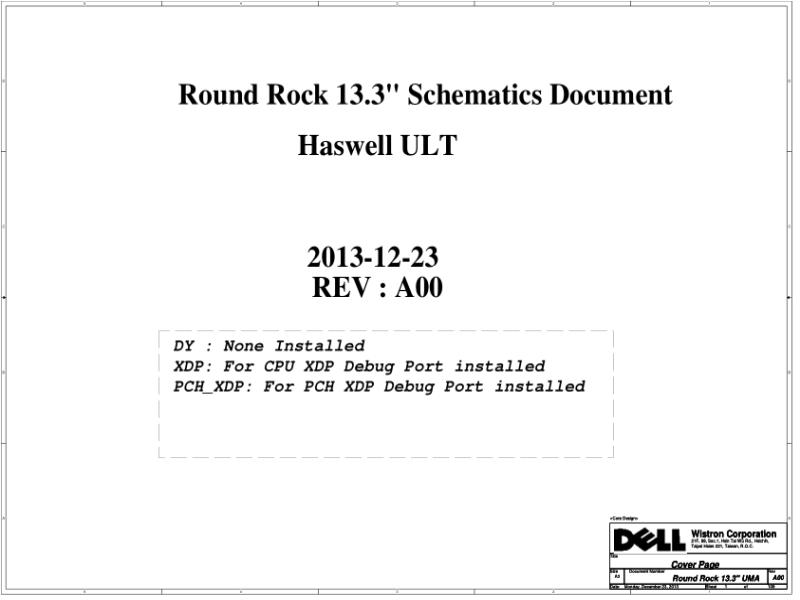戴尔 Dell 13229-1 Latitude 3340 Round Bock 13.3 UMA 电路原理图