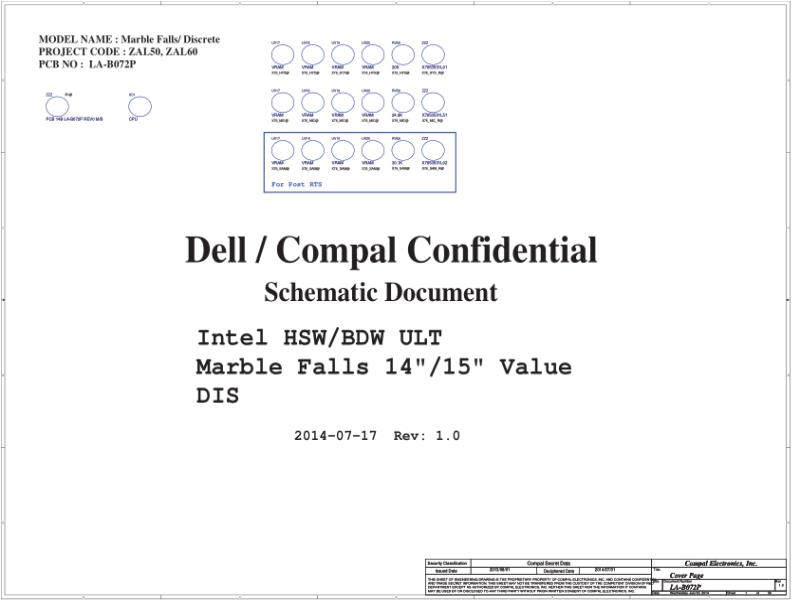 戴尔 Dell LA-B072P Latitude 3550 电路原理图