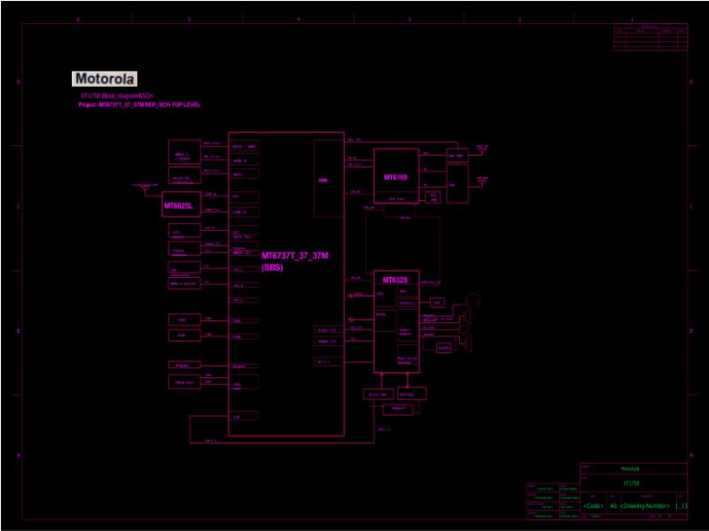 Motorola C XT1756 XT1758 98736 1 13M11 电路原理图-摩托罗拉Moto