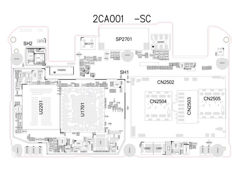 OPPO A59M 2CA001-SC 主板原理图 位置图