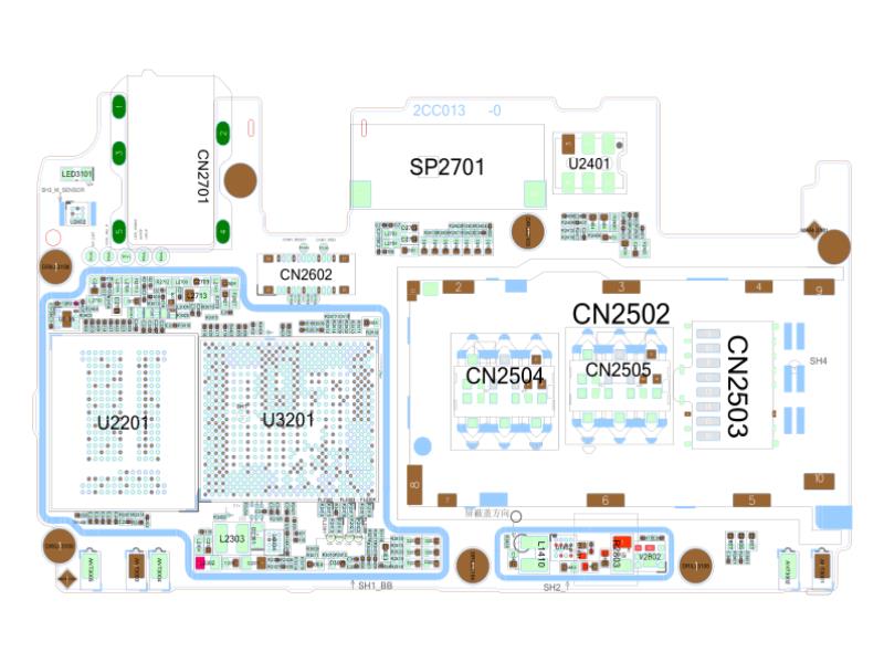 OPPO A71 2CC013-0 主板原理图 位置图