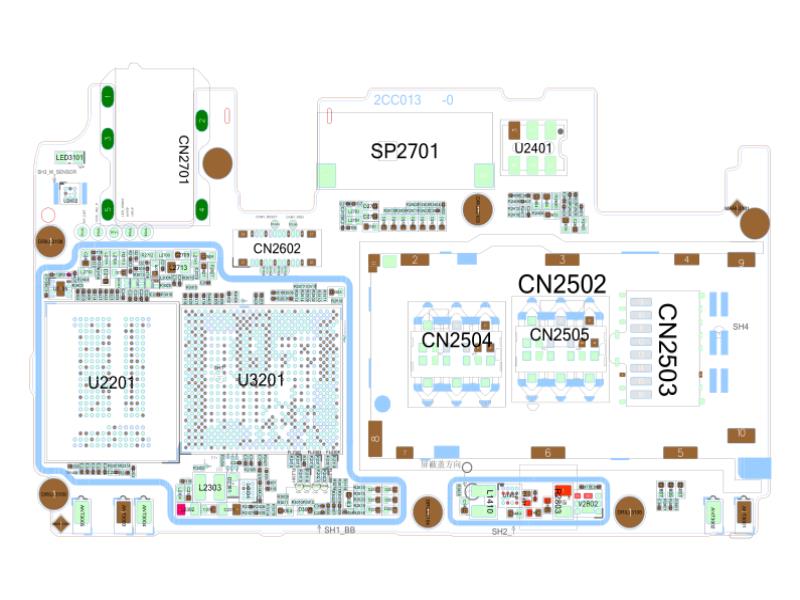  OPPO A71 2CC013-0 主板原理图 位置图