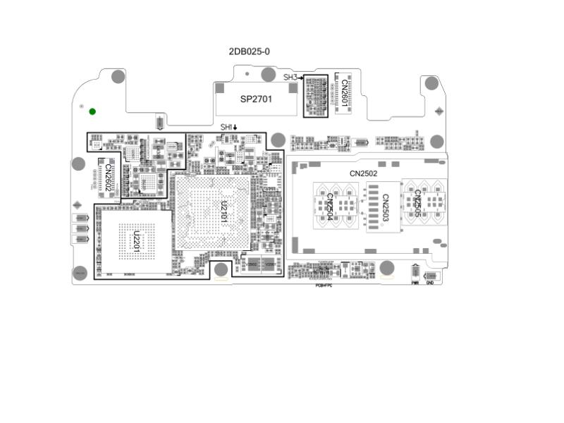 OPPO R9SPlus 2DB025-0 主板和小板原理图 位置图