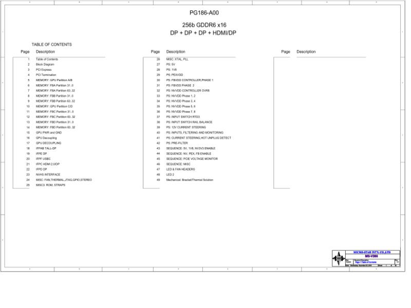 华硕 RTX2070 Super MS-V386 PG186 A00 原理图