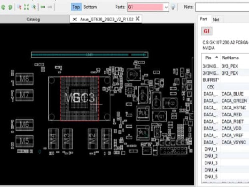 华硕 GT630 2GD3 V2 R1.02 点位图