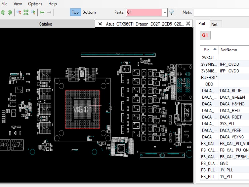 华硕 GTX660Ti Dragon DC2T 2GD5 C2004PA 59YV03Z1-VG0A02D 点位图