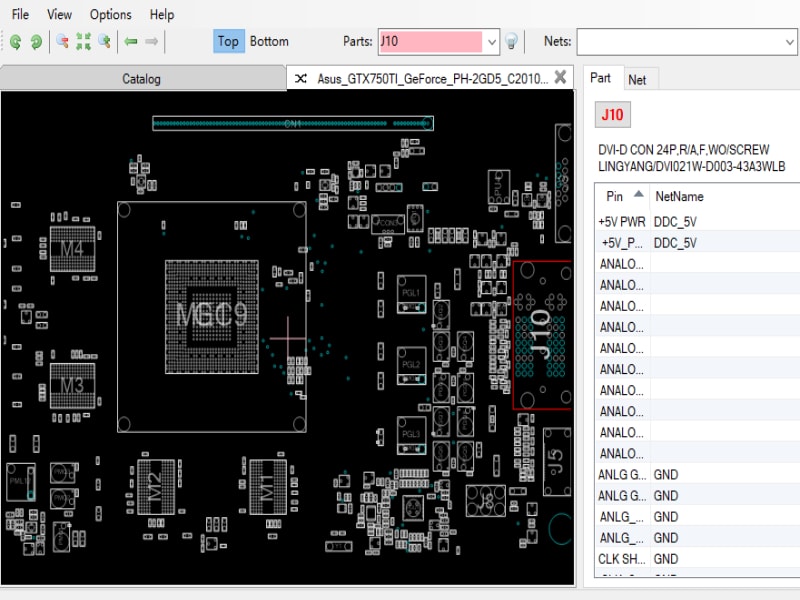 华硕 GTX750TI GeForce PH-2GD5 C2010ML 60YV05Y6-VG0A01 Rev1.00 点位图