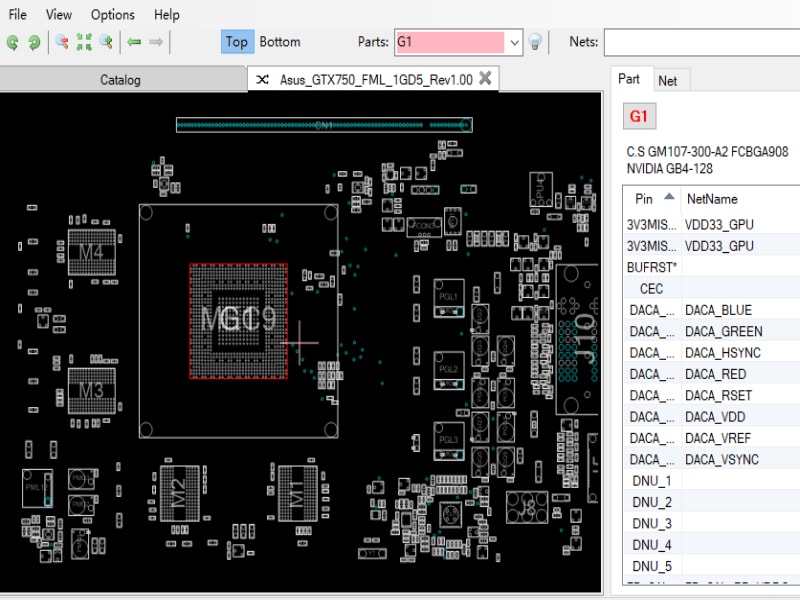 华硕 GTX750 FML 1GD5 Rev1.00 点位图