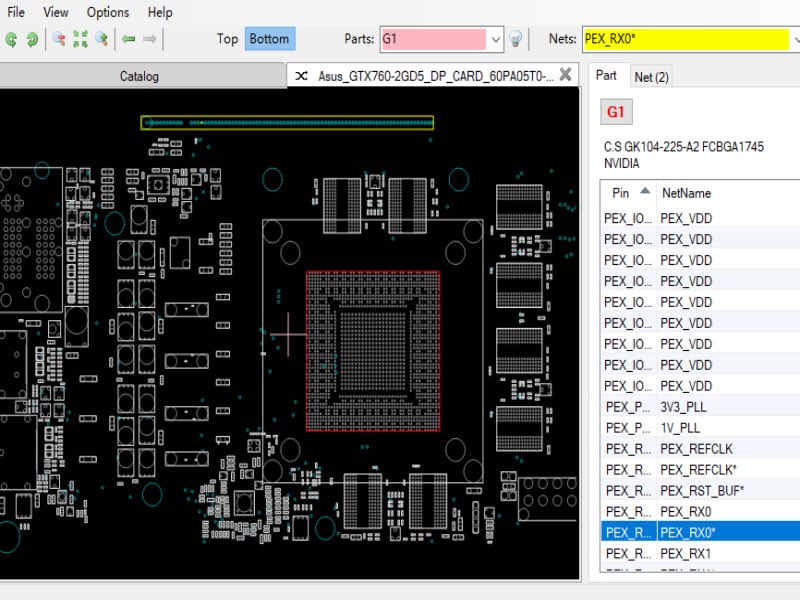 华硕 GTX760-2GD5 DP CARD 60PA05T0-VG0A06 点位图