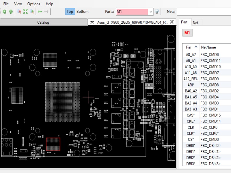 华硕 GTX960 2GD5 60PA0710-VG0A04 Rev1.00A 点位图