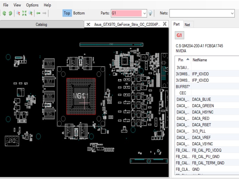 华硕 GTX970 GeForce Strix OC C2004PM 60YV07F0-VG0A05 Rev1.00 点位图