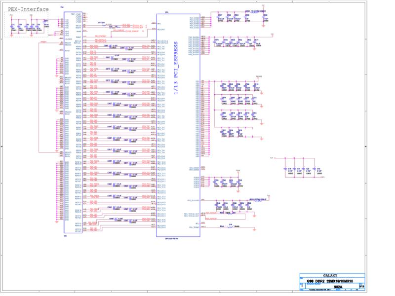 影驰GALAXY 982A V10 G98 DDR2 显卡电路图