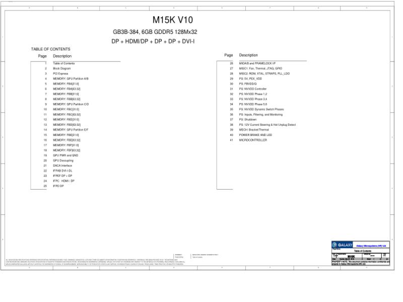 影驰GALAXY M15K V10 显卡电路图