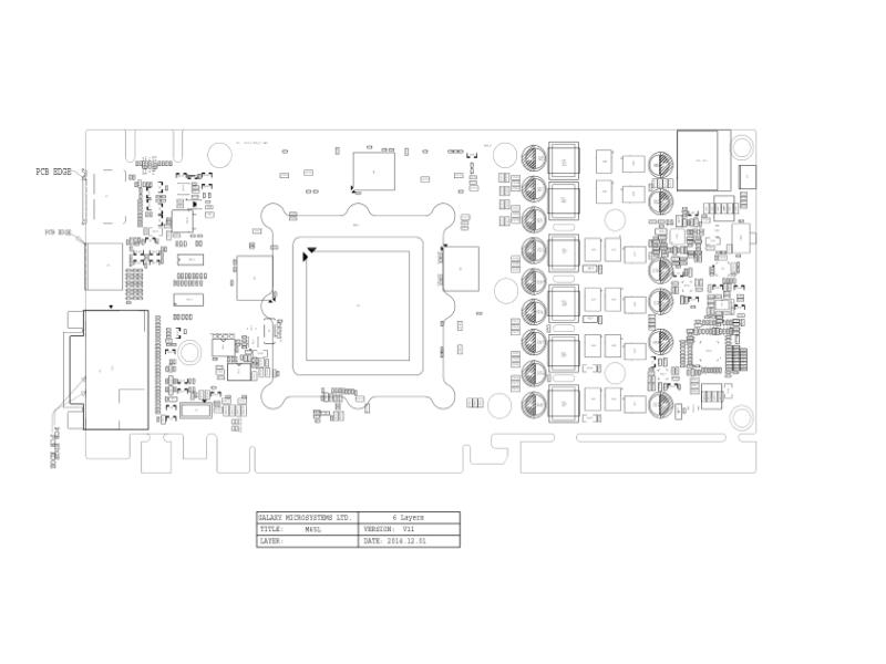 影驰GALAXY M65L V11 位置图