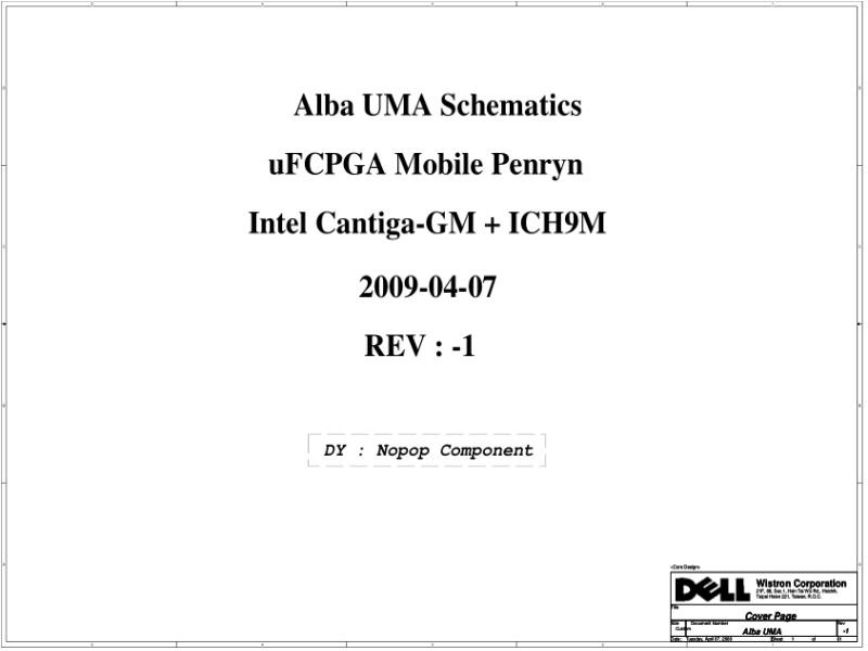 戴尔  Dell 08243-1 Inspiron 14 N4120 Alba UMA电路图