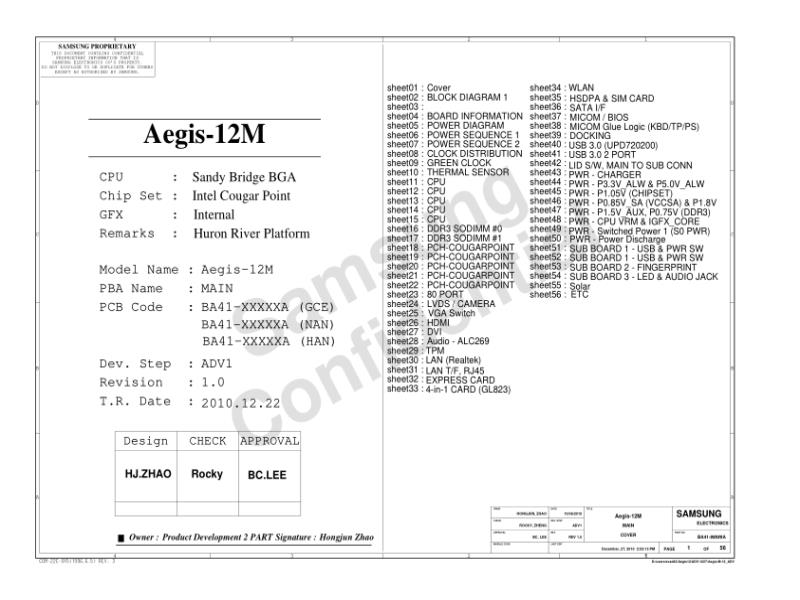 三星  Samsung AEGIS12M PR电路图