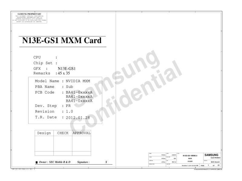 三星  Samsung ATHENA R PR MXM SCHEMATIC GERBER 0209电路图