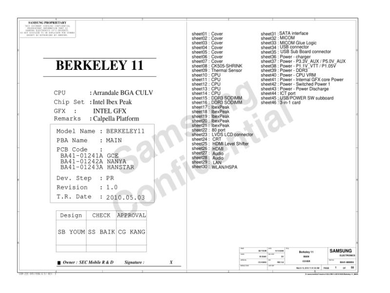 三星  Samsung BERKELEY 11电路图