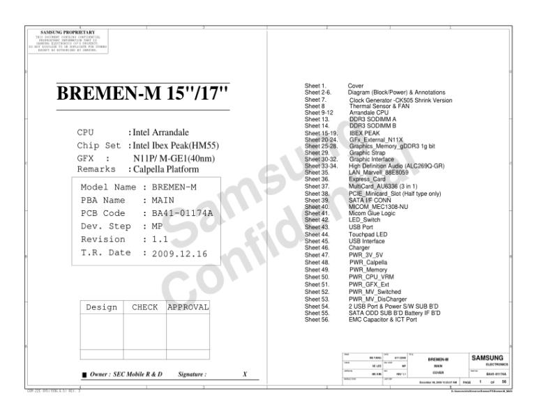 三星  Samsung BREMEN-M MP11 091216电路图
