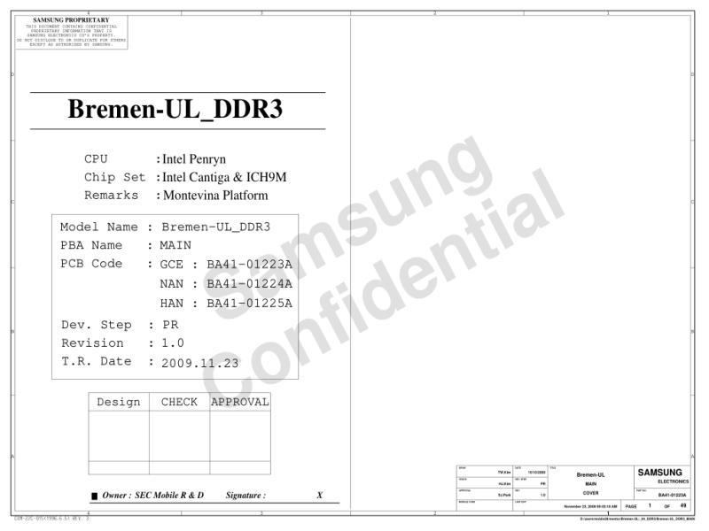 三星  Samsung BREMEN-UL DDR3 PR SMT 091124电路图