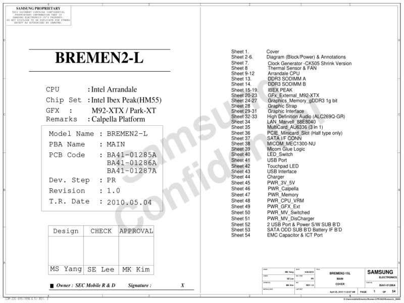 三星  Samsung BREMEN2-15L PR电路图