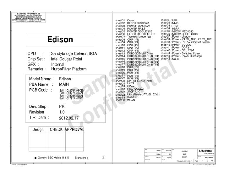 三星  Samsung EDISON PR 0217 GO电路图