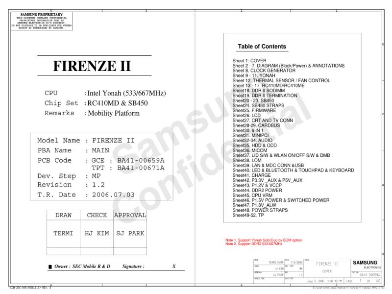 三星  Samsung FIRENZE2 MP12 060703电路图