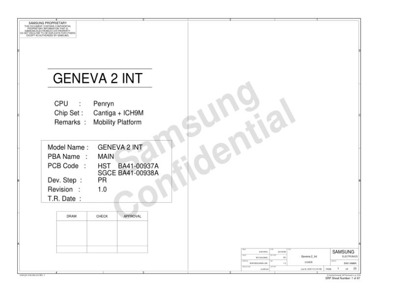 三星  Samsung GENEVA2-INT PR 0709电路图