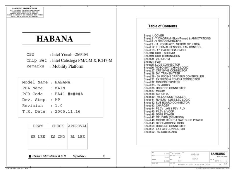 三星  Samsung HABANA R65电路图