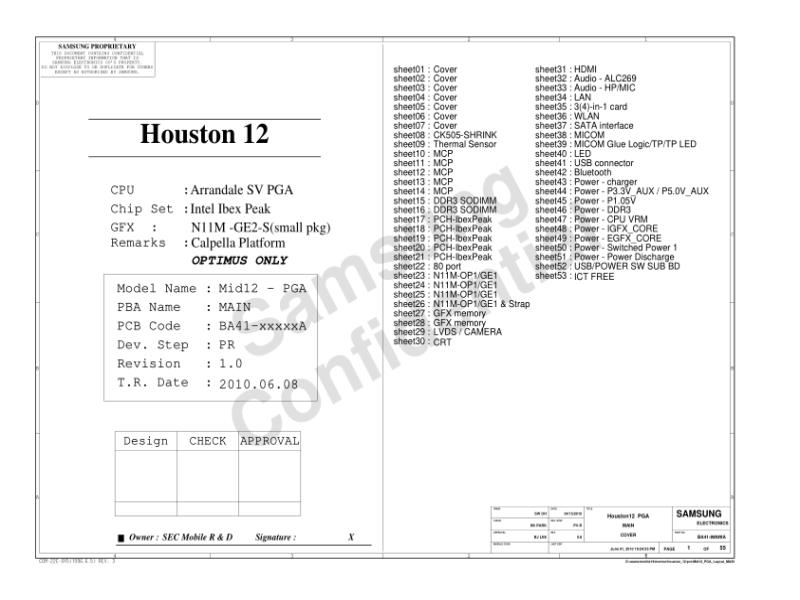 三星  Samsung HOUSTON12 PR 100608电路图