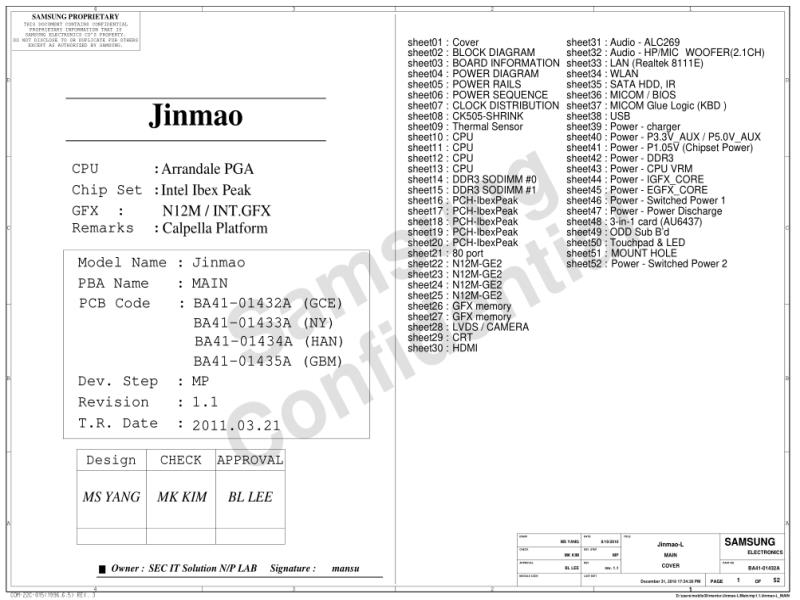 三星  Samsung JINMAO-L MP11 GERBEROUT电路图
