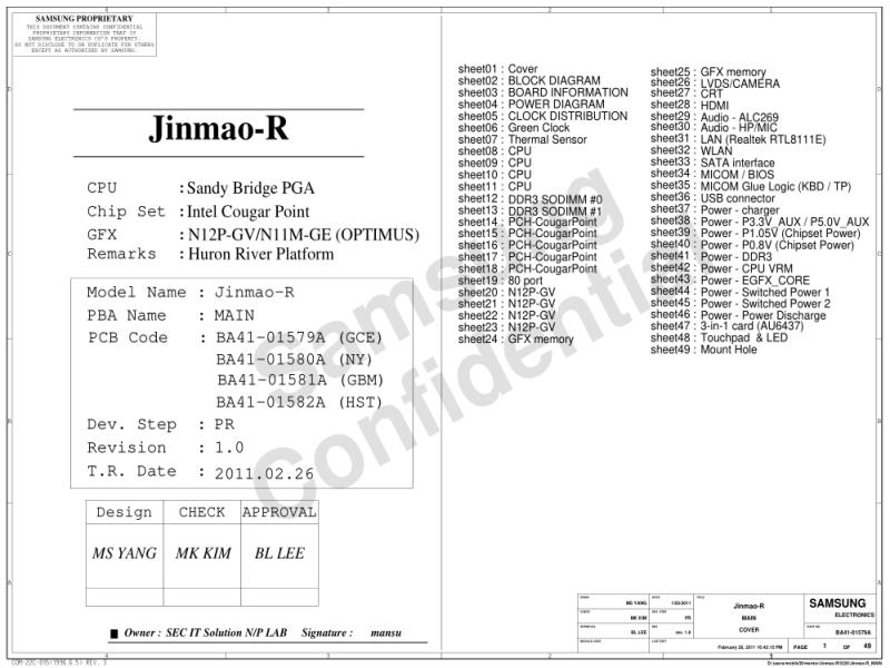 三星  Samsung JINMAO-R MP10 0226电路图