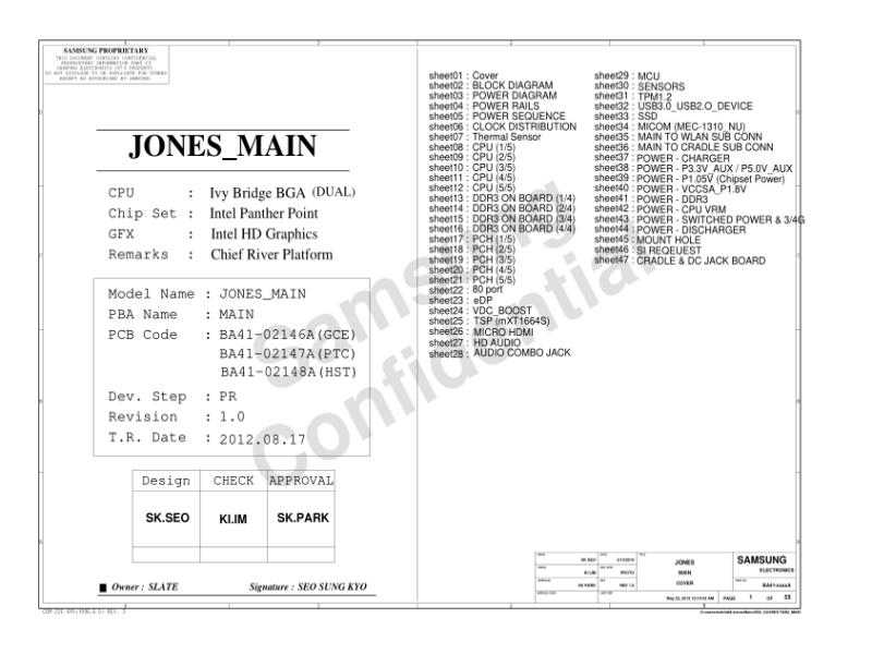 三星  Samsung JONES 0817 MAIN PR GO电路图